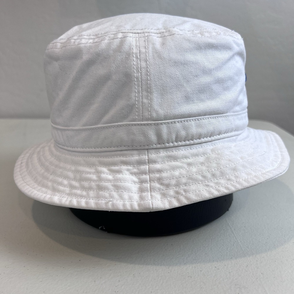 Adidas Trefoil Bucket Hat‎ White w/ Red, White, Blue Logo One Size - Picture 6 of 10